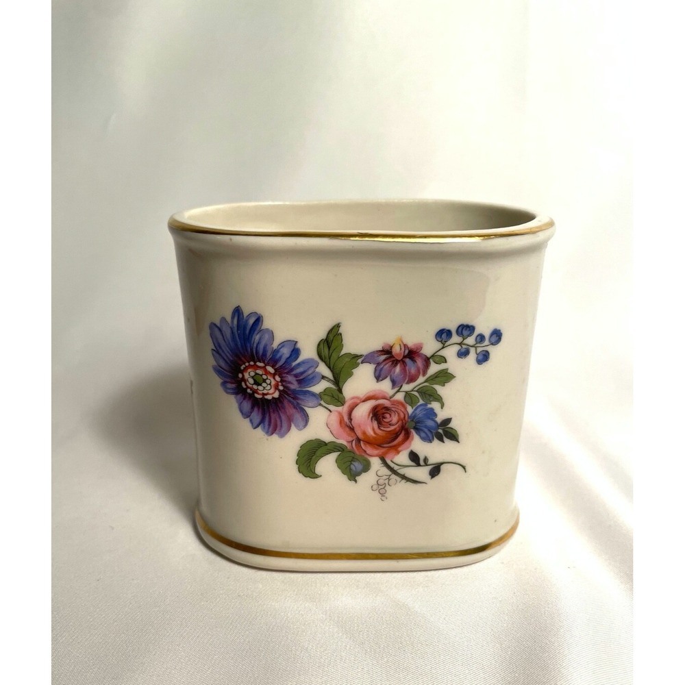 Royal Worcester Ceramic Vase Cigarette Holder Summer Rose Camomile Posy Flowers